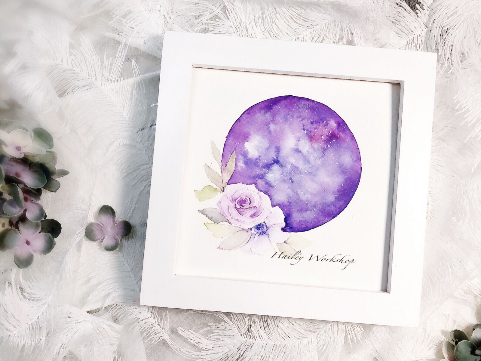 Galaxy Flowers painting class 花之星空水彩畫班