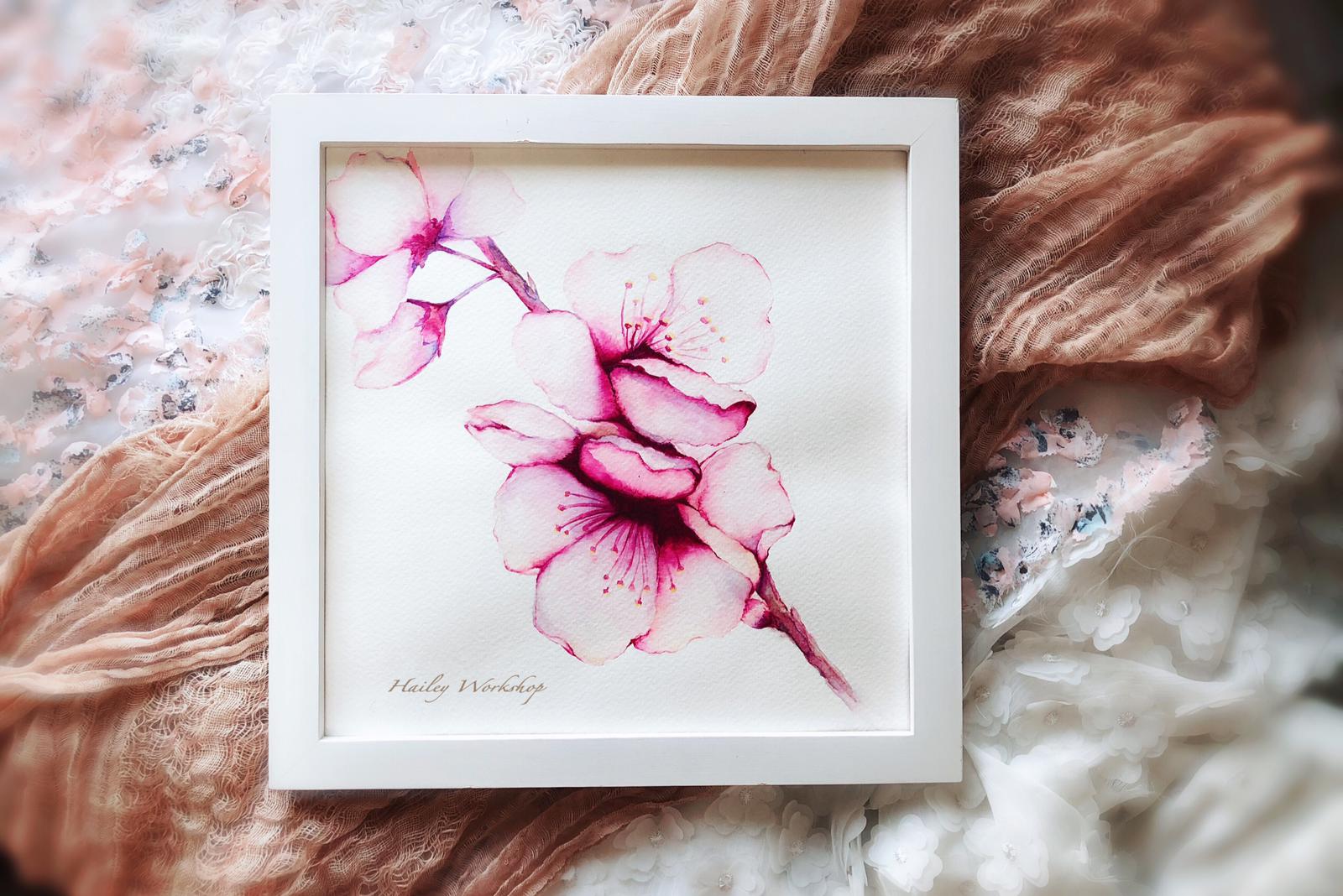 Cherry Blossom Watercolour Class 櫻花水彩畫班